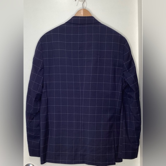 Classic Sand Copenhagen virgin wool suit . Navy Check. Size EU 54/US 42R - Picture 2 of 16